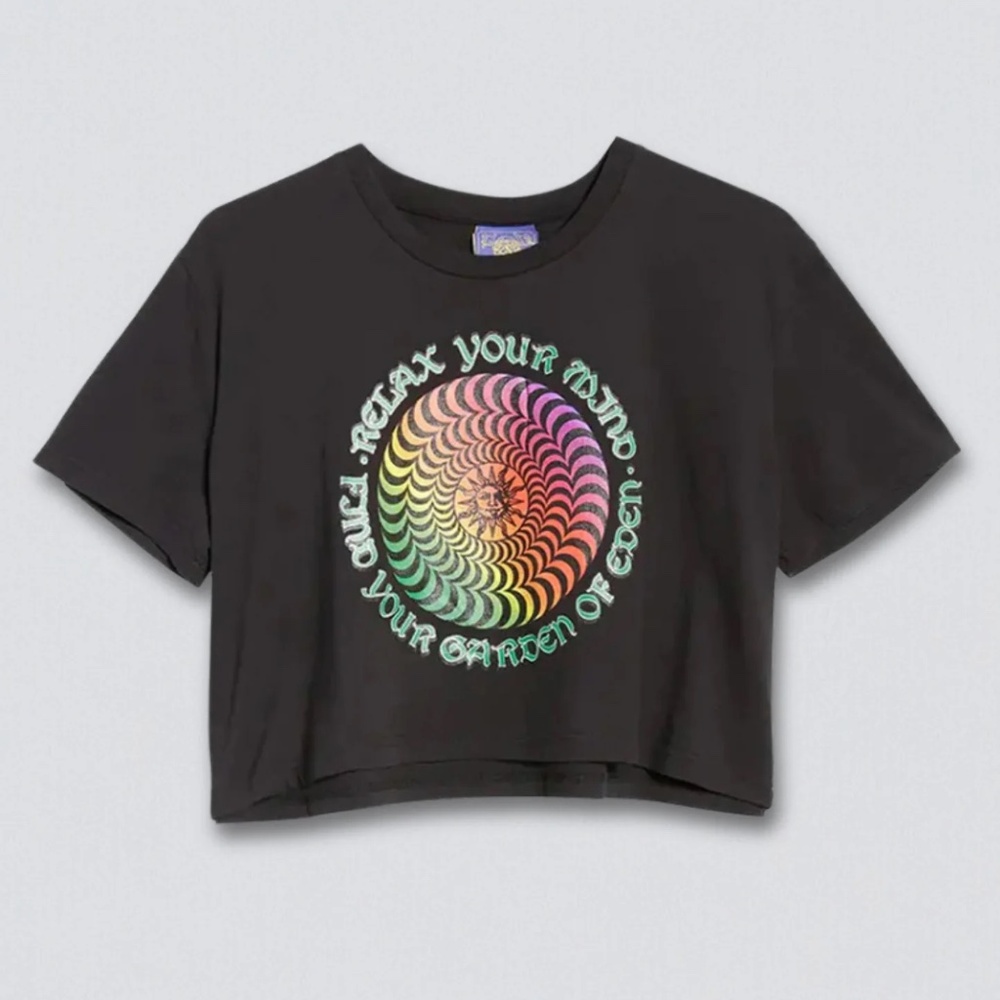 Coney Island Picnic Relax Your Mind Crop Top - size M